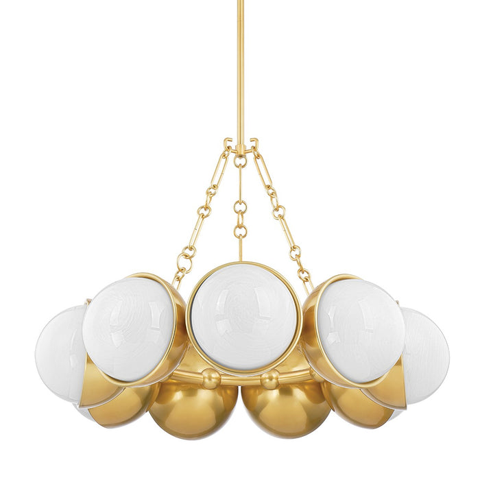 Corbett Lighting - 340-34-VPB - Nine Light Chandelier - Althea - Vintage Polished Brass