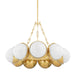 Corbett Lighting - 340-34-VPB - Nine Light Chandelier - Althea - Vintage Polished Brass