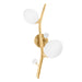 Corbett Lighting - 354-02-VGL - Two Light Wall Sconce - Mirielle - Vintage Gold Leaf