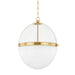 Hudson Valley - 3821-AGB - One Light Pendant - Donnell - Aged Brass