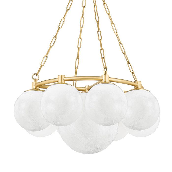 Hudson Valley - 5229-AGB - Nine Light Chandelier - Thornwood - Aged Brass