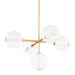 Hudson Valley - 5248-AGB - LED Chandelier - Richford - Aged Brass