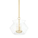 Hudson Valley - 8115-AGB - Three Light Lantern - Edmonton - Aged Brass