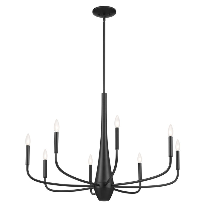 Kichler - 52526BK - Eight Light Chandelier - Deela - Black