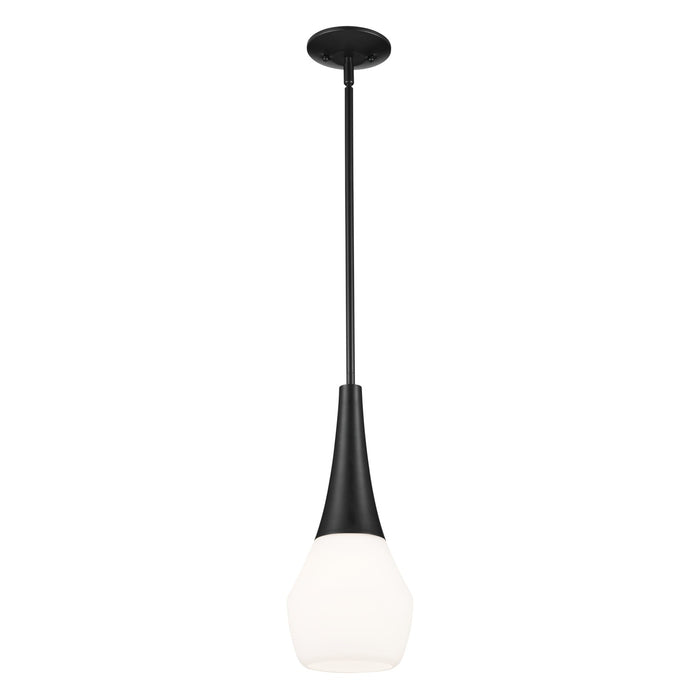 Kichler - 52529BK - One Light Pendant - Deela - Black