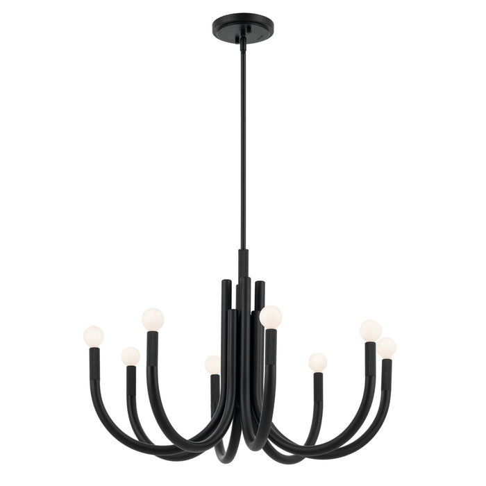 Kichler - 52550BK - Eight Light Chandelier - Odensa - Black