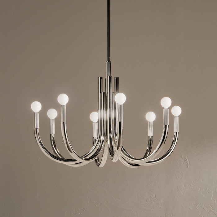 Kichler - 52550PN - Eight Light Chandelier - Odensa - Polished Nickel