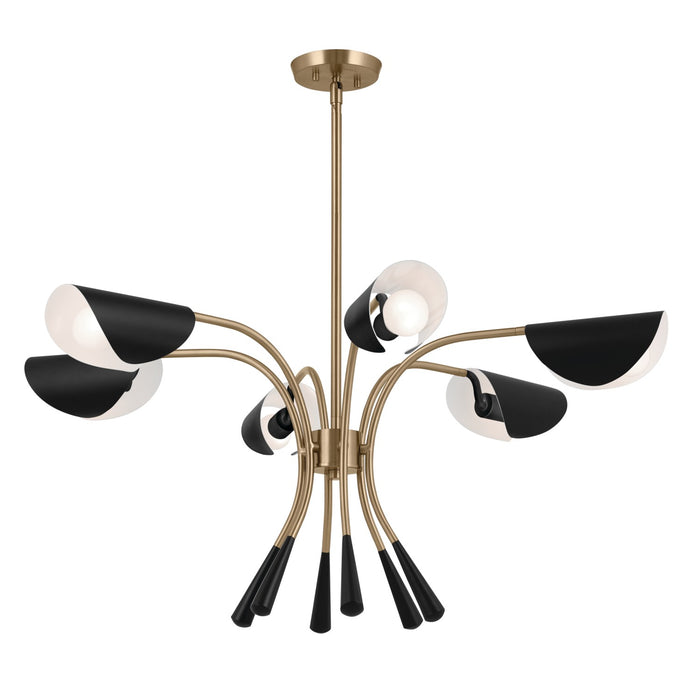 Kichler - 52559CPZBK - Six Light Chandelier - Arcus - Champagne Bronze