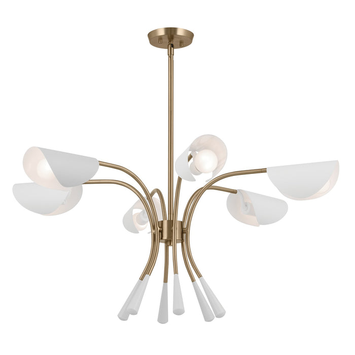 Kichler - 52559CPZWH - Six Light Chandelier - Arcus - Champagne Bronze