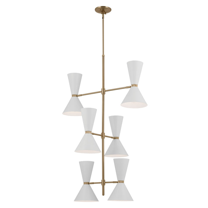 Kichler - 52568CPZWH - 12 Light Foyer Chandelier - Phix - Champagne Bronze