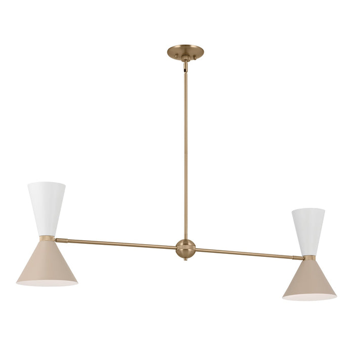 Kichler - 52569CPZGRG - Four Light Linear Chandelier - Phix - Champagne Bronze