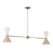 Kichler - 52569CPZGRG - Four Light Linear Chandelier - Phix - Champagne Bronze