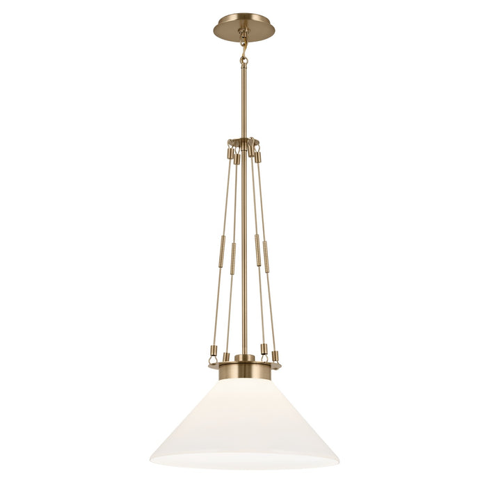 Kichler - 52581CPZ - One Light Pendant - Albers - Champagne Bronze