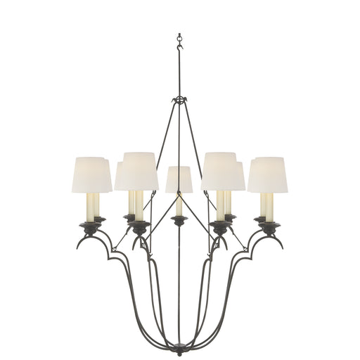 Visual Comfort Signature - CHC 1403AI-L - Nine Light Chandelier - Belvedere - Aged Iron