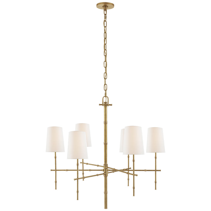 Visual Comfort Signature - S 5161HAB-L - Six Light Chandelier - Grenol - Hand-Rubbed Antique Brass