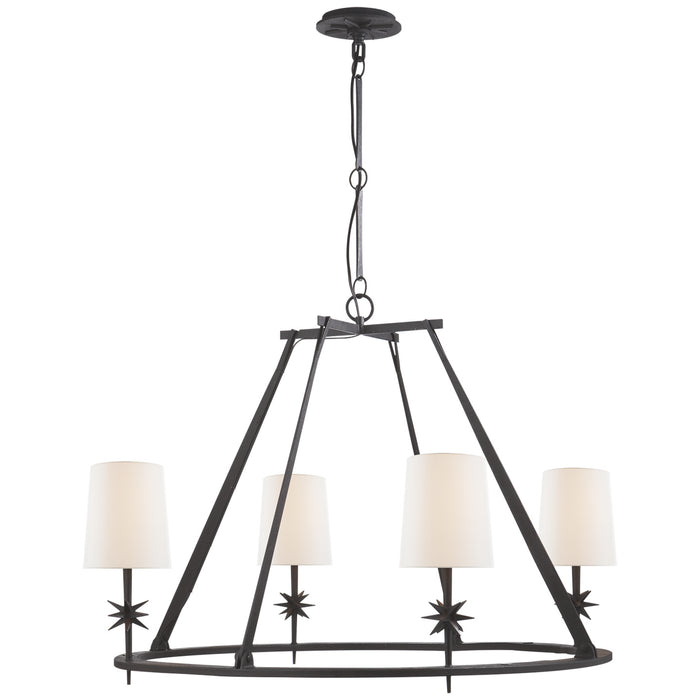 Visual Comfort Signature - S 5315BR-L - Four Light Chandelier - Etoile - Blackened Rust