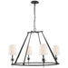 Visual Comfort Signature - S 5315BR-L - Four Light Chandelier - Etoile - Blackened Rust