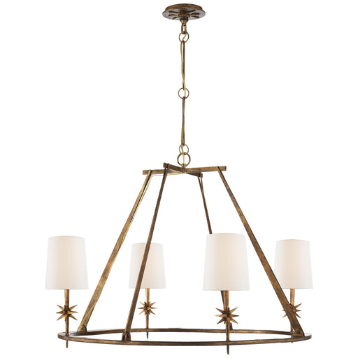 Visual Comfort Signature - S 5315GI-L - Four Light Chandelier - Etoile - Gilded Iron