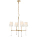 Visual Comfort Signature - SK 5050HAB-L - Four Light Chandelier - Camille - Hand-Rubbed Antique Brass