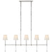 Visual Comfort Signature - SK 5055PN-L - Five Light Linear Chandelier - Camille - Polished Nickel