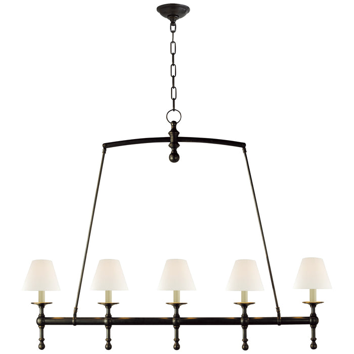 Visual Comfort Signature - SL 5811BZ-L - Five Light Linear Chandelier - Classic - Bronze