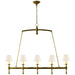 Visual Comfort Signature - SL 5811HAB-L - Five Light Linear Chandelier - Classic - Hand-Rubbed Antique Brass