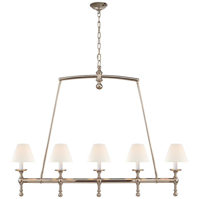 Visual Comfort Signature - SL 5811PN-L - Five Light Linear Chandelier - Classic - Polished Nickel