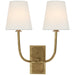 Visual Comfort Signature - TOB 2191HAB-L - Two Light Wall Sconce - Hulton - Hand-Rubbed Antique Brass