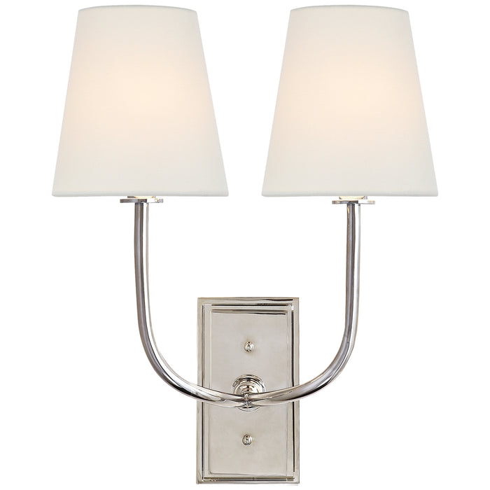 Visual Comfort Signature - TOB 2191PN-L - Two Light Wall Sconce - Hulton - Polished Nickel