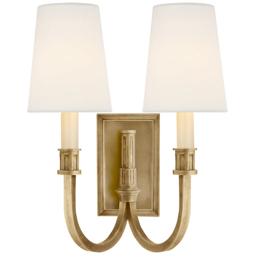 Visual Comfort Signature - TOB 2328HAB-L - Two Light Wall Sconce - Modern Library - Hand-Rubbed Antique Brass