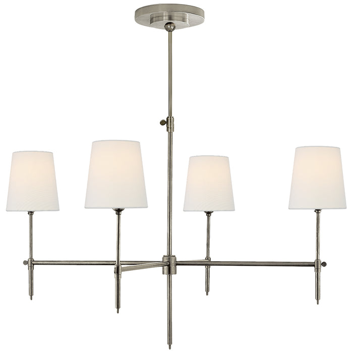 Visual Comfort Signature - TOB 5003AN-L - Four Light Chandelier - Bryant - Antique Nickel