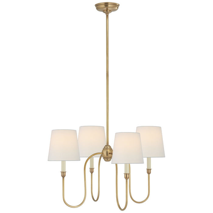 Visual Comfort Signature - TOB 5007HAB-L - Four Light Chandelier - Vendome - Hand-Rubbed Antique Brass