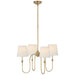 Visual Comfort Signature - TOB 5007HAB-L - Four Light Chandelier - Vendome - Hand-Rubbed Antique Brass