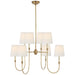 Visual Comfort Signature - TOB 5008HAB-L - Eight Light Chandelier - Vendome - Hand-Rubbed Antique Brass