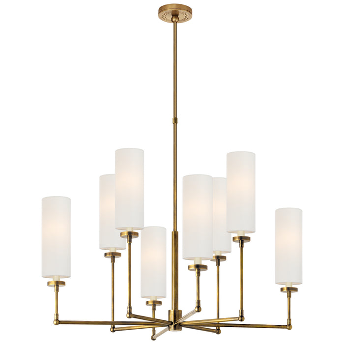 Visual Comfort Signature - TOB 5016HAB-L - Eight Light Chandelier - Ziyi - Hand-Rubbed Antique Brass