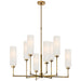 Visual Comfort Signature - TOB 5016HAB-L - Eight Light Chandelier - Ziyi - Hand-Rubbed Antique Brass