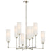 Visual Comfort Signature - TOB 5016PN-L - Eight Light Chandelier - Ziyi - Polished Nickel