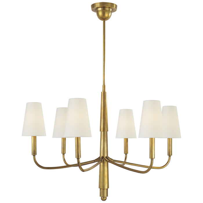 Visual Comfort Signature - TOB 5018HAB-L - Six Light Chandelier - Farlane - Hand-Rubbed Antique Brass