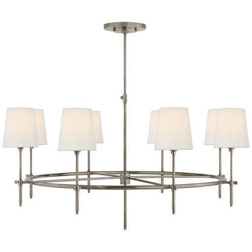 Visual Comfort Signature - TOB 5024AN-L - Eight Light Chandelier - Bryant - Antique Nickel