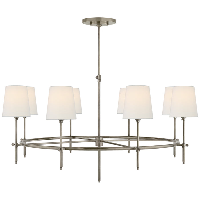 Visual Comfort Signature - TOB 5024AN-L - Eight Light Chandelier - Bryant - Antique Nickel