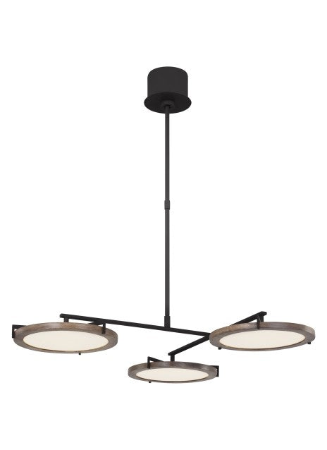 Visual Comfort Modern - CDCH17227WOB - LED Chandelier - Shuffle - Nightshade Black