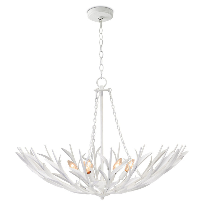 Regina Andrew - 16-1420WT - Six Light Chandelier - River Reed - White