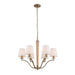 Kalco - 518971BCG - Six Light Chandelier - Curva - Brushed Champagne Gold