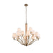 Kalco - 518972BCG - 12 Light Chandelier - Curva - Brushed Champagne Gold