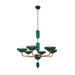 Kalco - 519671STB - Six Light Chandelier - Verde - Satin Brass