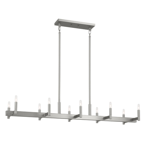 Kichler - 52614SN - Ten Light Linear Chandelier - Erzo - Satin Nickel