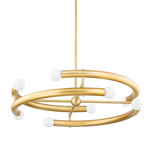 Mitzi - H782808-AGB - Eight Light Chandelier - Allegra - Aged Brass