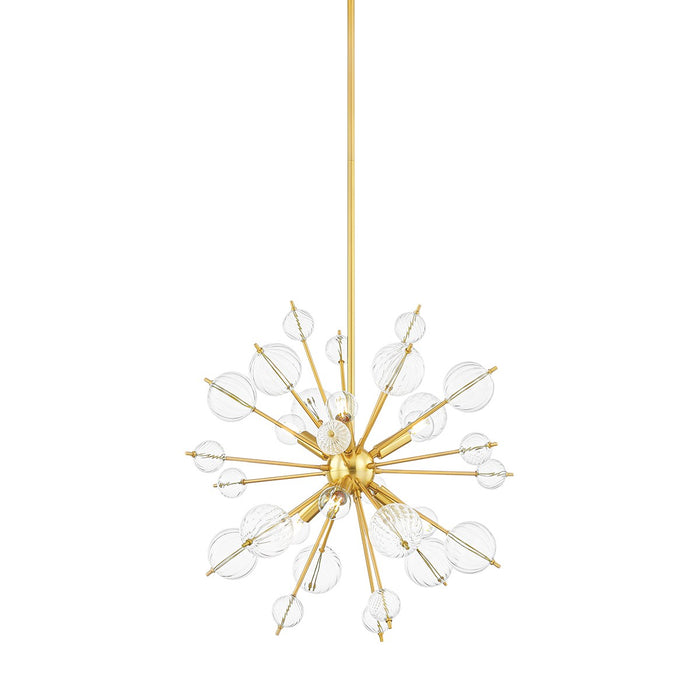 Mitzi - H794806-AGB - Six Light Chandelier - Linnea - Aged Brass