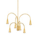 Mitzi - H811806-AGB - Six Light Chandelier - Jenica - Aged Brass