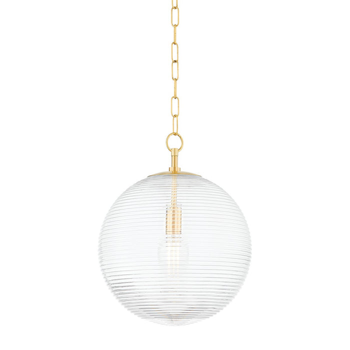 Mitzi - H815701L-AGB - One Light Pendant - Sara - Aged Brass